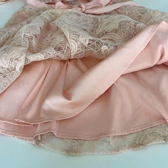 For Love & Lemons Meredith Embroidered Strappy Lace Puff Sleeve Mini Dress - Picture 6 of 15